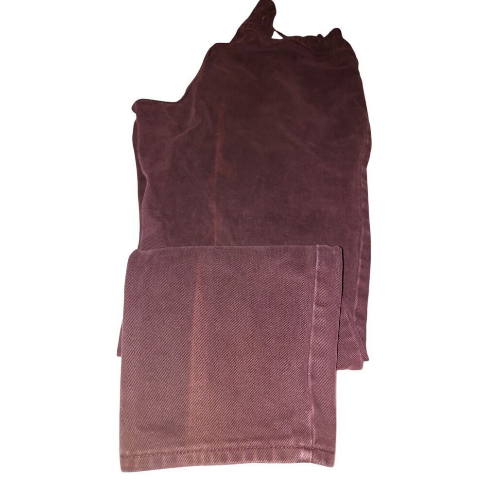 VINTAGE 80s RIDERS Burgundy High Waist Tapered Leg Mom Jean Size 22W Retro - Picture 3 of 12